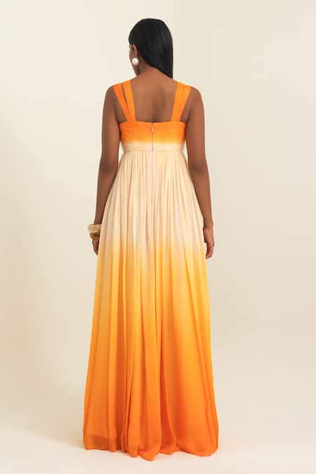 Pinup By Astha Ombre Cutout Gown  