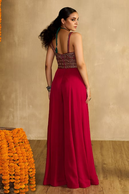 Reeti Arneja Embroidered Jumpsuit With Cape 