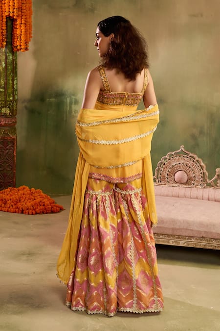 Reeti Arneja Sunlit Woven Kurta Sharara Set 