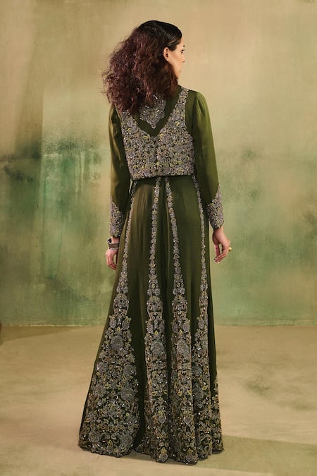 Reeti Arneja Raabta Embroidered Jacket & Sharara Set 