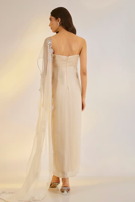 Ewoke Embellished Corset Saree Gown 