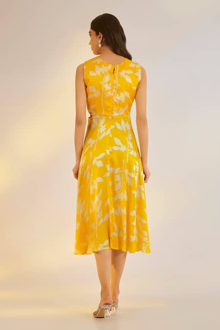 Ewoke Yellow Knot Dress 
