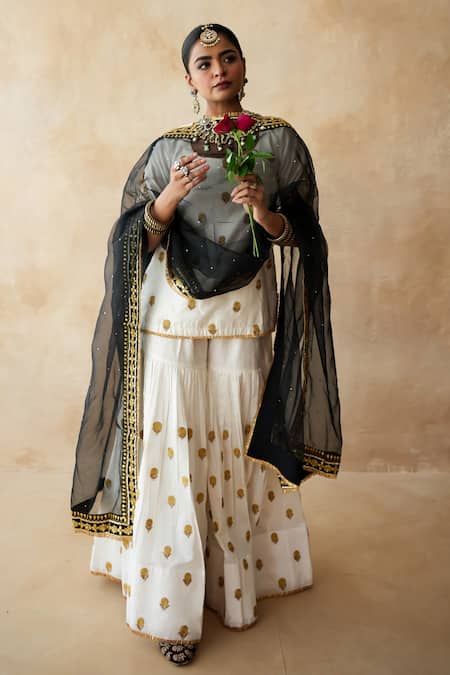 Gulabo Jaipur Fursat Hand Work Kurta Sharara Set 