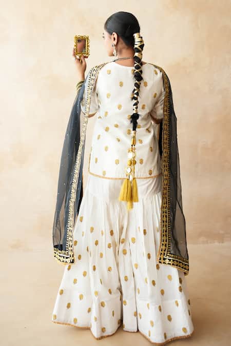 Gulabo Jaipur Fursat Hand Work Kurta Sharara Set 