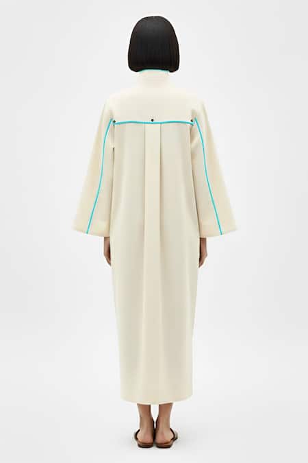 Neora By Nehal Chopra Stripe Pattern Midi Dress 