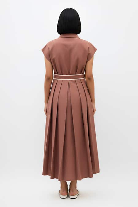 Neora By Nehal Chopra Placement Embroidered Skater Dress 