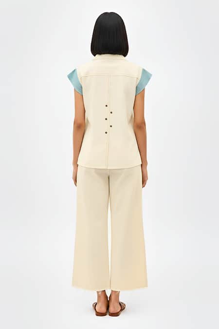 Neora By Nehal Chopra Colorblock Top & Pant Set 