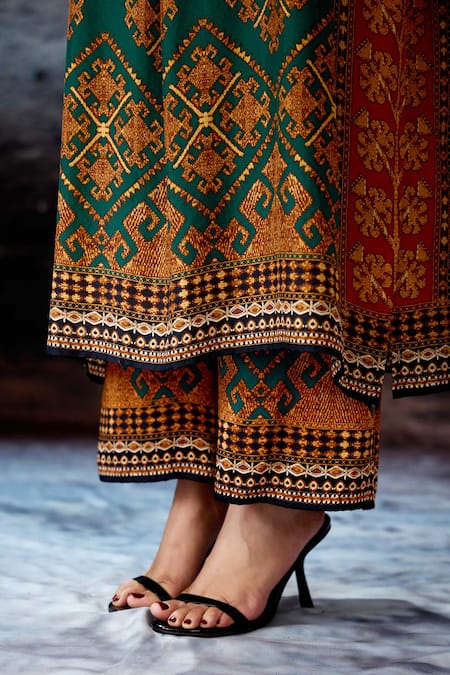 Rajdeep Ranawat_Orange Modal, Satin Bethari Permaz Pant _Online_at_Aza_Fashions