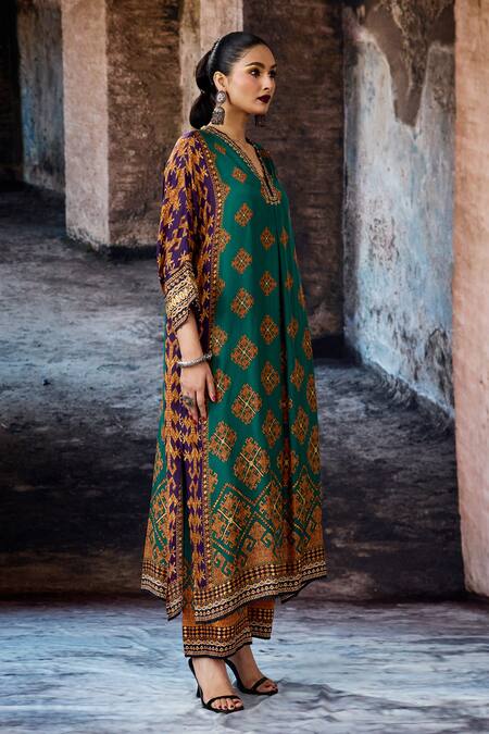 Rajdeep Ranawat_Orange Modal, Satin Bethari Permaz Pant _at_Aza_Fashions