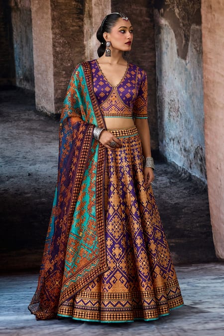 Rajdeep Ranawat Bethari Leela Printed Skirt Set 