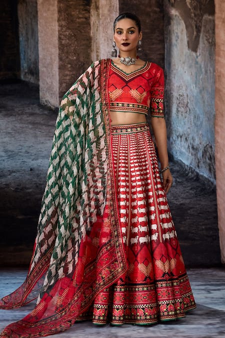 Rajdeep Ranawat Bethari Leela Printed Skirt Set 