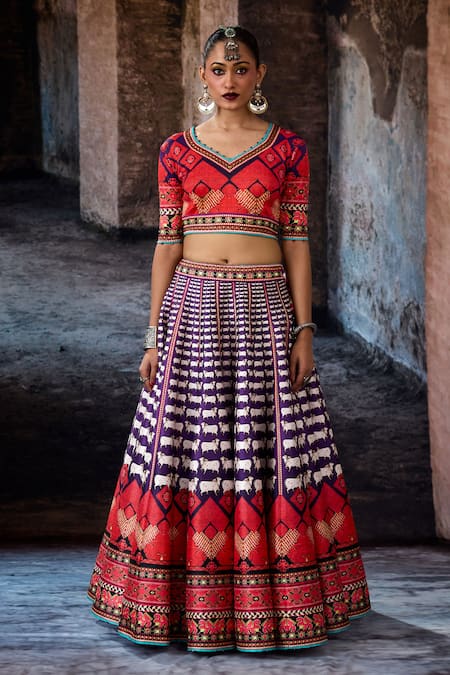 Rajdeep Ranawat Bethari Leela Printed Skirt Set 