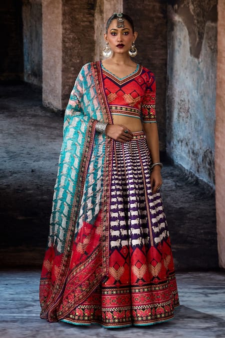 Rajdeep Ranawat Bethari Leela Printed Skirt Set 