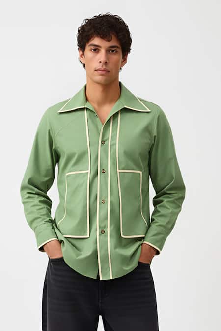 Neora By Nehal Chopra Stripe Pattern Shirt 