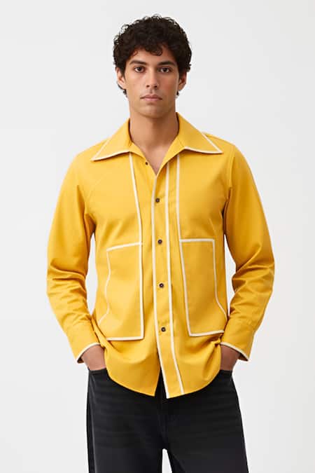 Neora By Nehal Chopra Collared Flap Shirt 