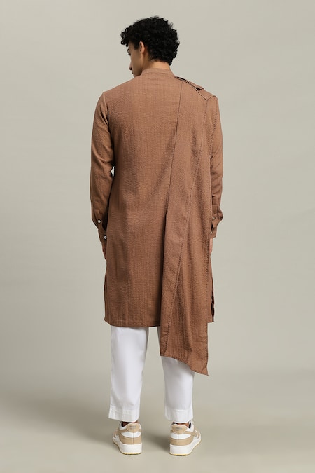 Studio Error Shoulder Draped Long Kurta 