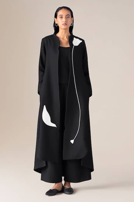 Ampm Zahir Blooming Embroidered Jacket Palazzo Set 