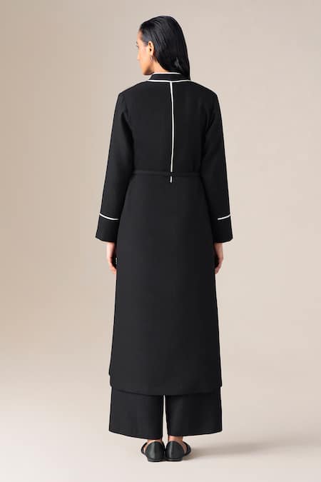 Ampm Soraya Draped Lapel Jacket With Belt