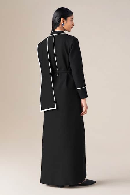 Ampm Soraya Draped Lapel Abaya Jacket Set 