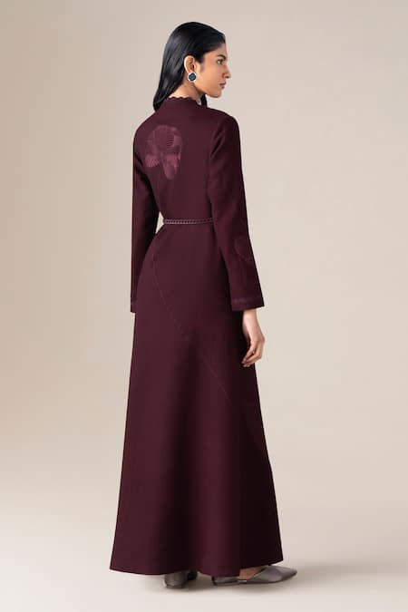 Ampm Nahid Paan Motif Abaya Jacket Set 