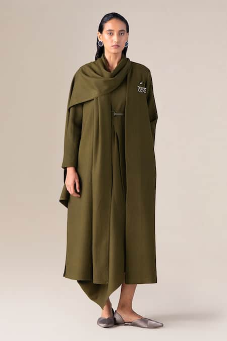 Ampm Keisha Draped Neck Wool Jacket 