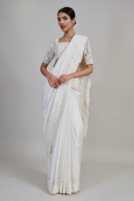 Mishru Rumi Embroidered Saree With Blouse 