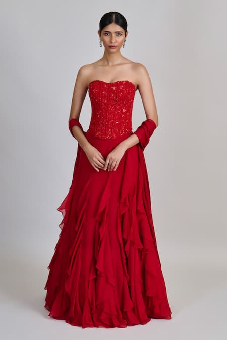 Mishru Suki Ruffle Skirt Set 