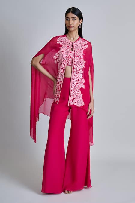 Mishru Aurea Embroidered Jacket Palazzo Set 