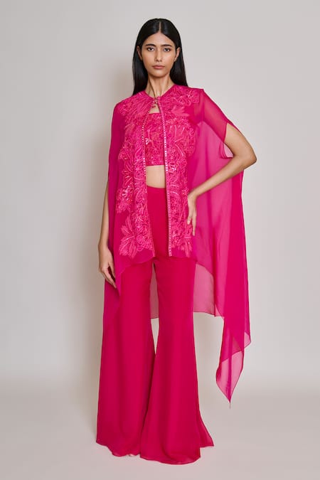 Mishru Aurea Embroidered Jacket Palazzo Set 