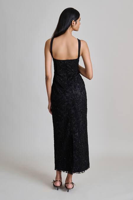 Mishru Mirae Floral Embroidered Dress 