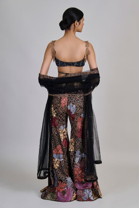 Mishru Dianthus Embroidered Corset Sharara Set 