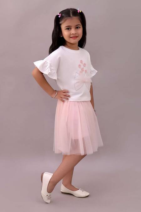 Lil Drama_Cotton, Net Fabric Flowers, Bows L5-aw-ts-6160_gzt8rfybguuo7k _Online_at_Aza_Fashions