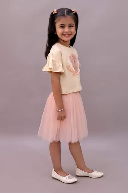 Buy_Lil Drama_Cotton, Net Fabric Flowers L5-aw-ts-6162_yq7zbcgpopz5rd _Online_at_Aza_Fashions