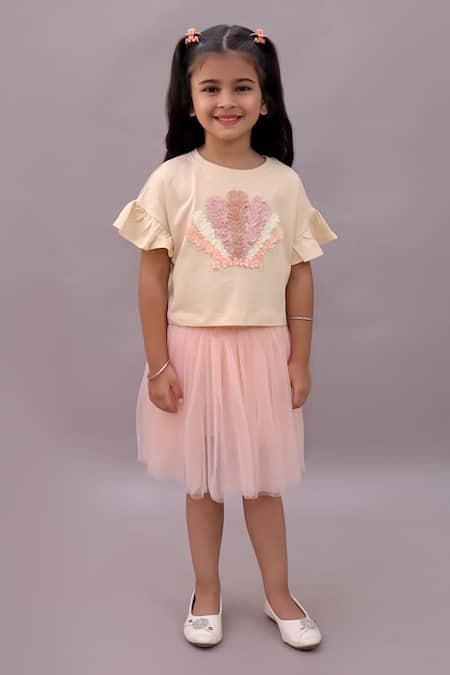 Lil Drama_Cotton, Net Fabric Flowers L5-aw-ts-6162_yq7zbcgpopz5rd _at_Aza_Fashions