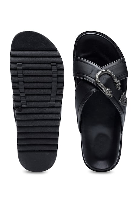 Shutiq Knight Criss Cross Strap Slides 