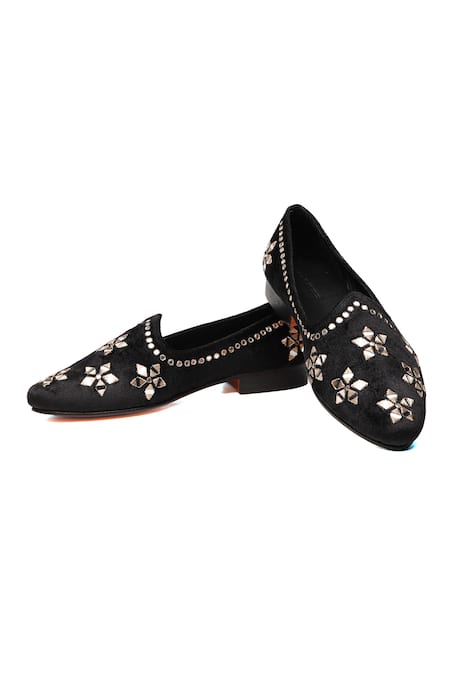 Shutiq Avsar Geometric Mirror Work Juttis 