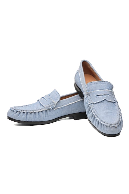 Shutiq Phillos Denim Patchwork Loafers 