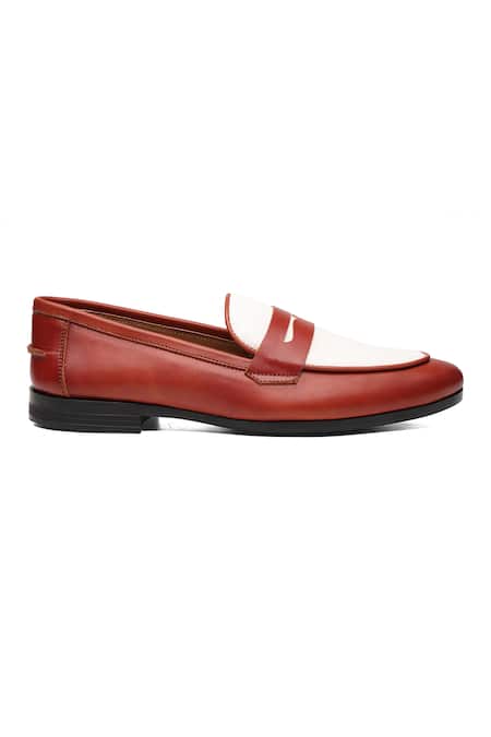 Shutiq_Tan Duke Leather Loafers _Online_at_Aza_Fashions