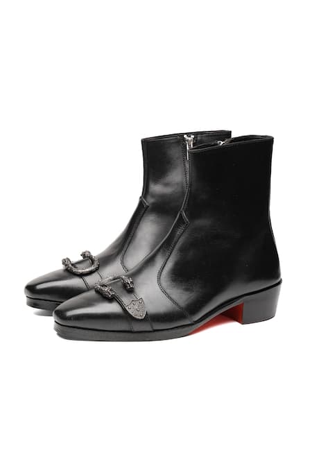 Shutiq Knight Leather Zip Up Boots 