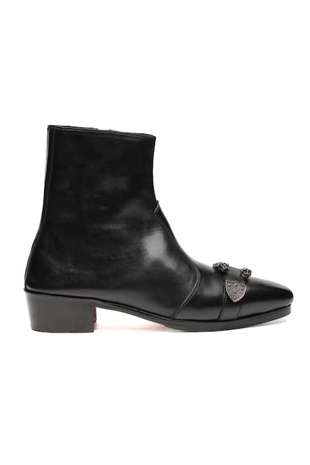 Shutiq Knight Leather Zip Up Boots 