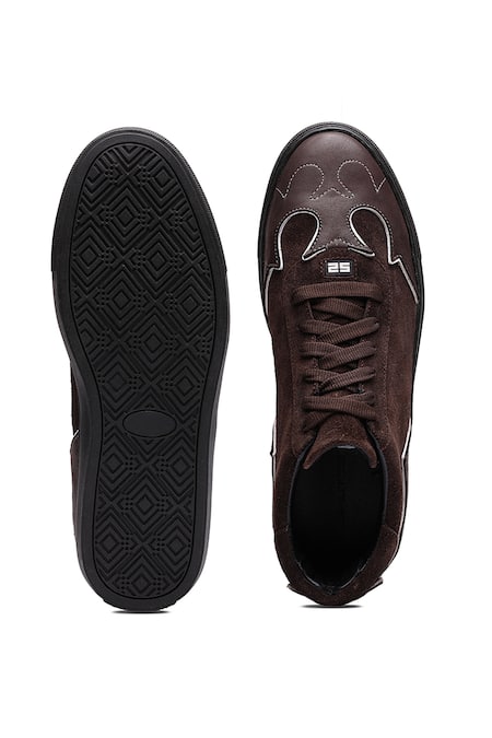 Shutiq Rodeo Suede & Leather Stitch Sneakers 