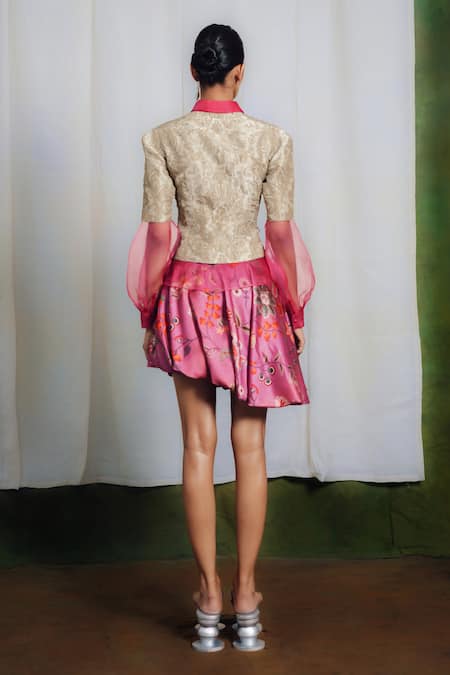 Siddhartha Bansal Printed Shirt & Skirt Set 