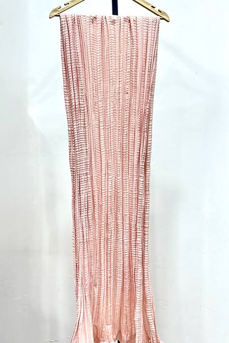 Shop RICHA AHLUWALIA Pink Silk, Cotton, Chanderi Embroidery, Beads, Jewelry Yoke Hand Anarkali Set Online at Aza Fashions Shop_RICHA AHLUWALIA_Pink Silk, Cotton, Chanderi Embroidery, Beads, Jewelry Yoke Hand Anarkali Set _Online_at_Aza_Fashions