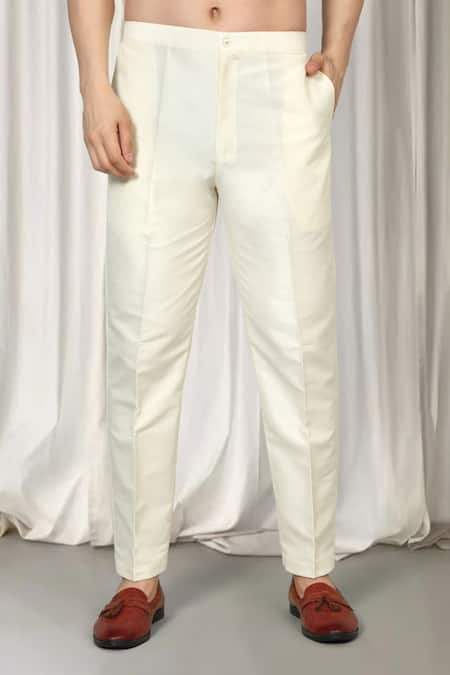 Buy_Aham-Vayam_Beige Cotton Mirrors, Embroidery Krishna Kurta And Pant Set 