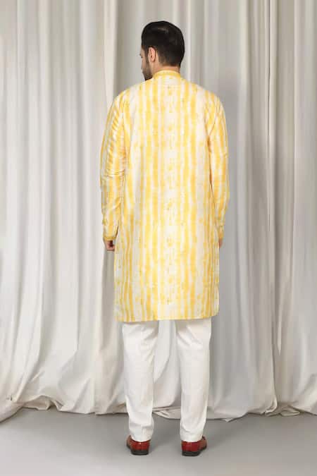 Aham-Vayam Prajwal Tie Dye Embroidered Kurta & Pant Set 