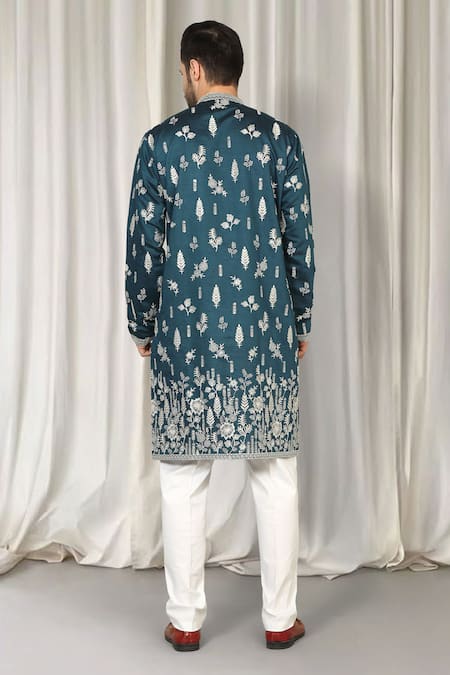 Aham-Vayam Upwan Embroidered Kurta & Pant Set