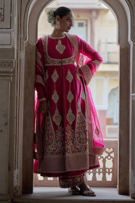 Sheetal Batra Zainah Embroidered Anarkali Jacket Set 
