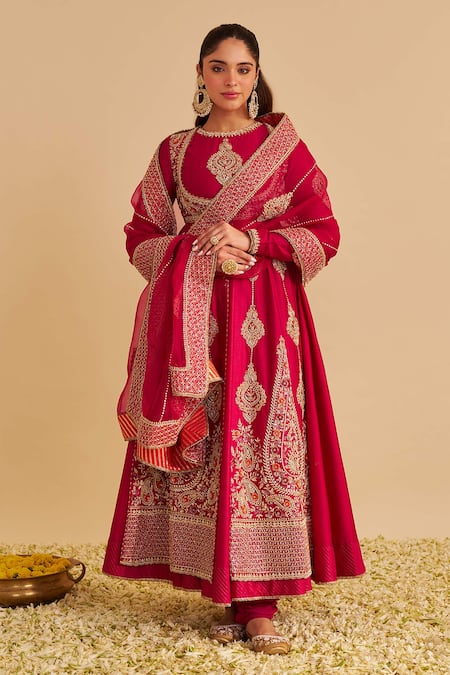 Sheetal Batra Zainah Embroidered Anarkali Jacket Set 