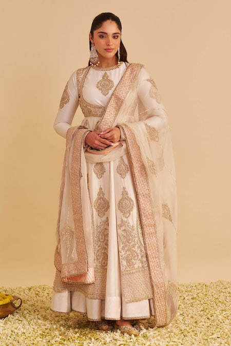 Sheetal Batra Zainah Embroidered Anarkali Jacket Set 