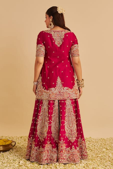 Sheetal Batra Alina Embroidered Kurta Sharara Set 